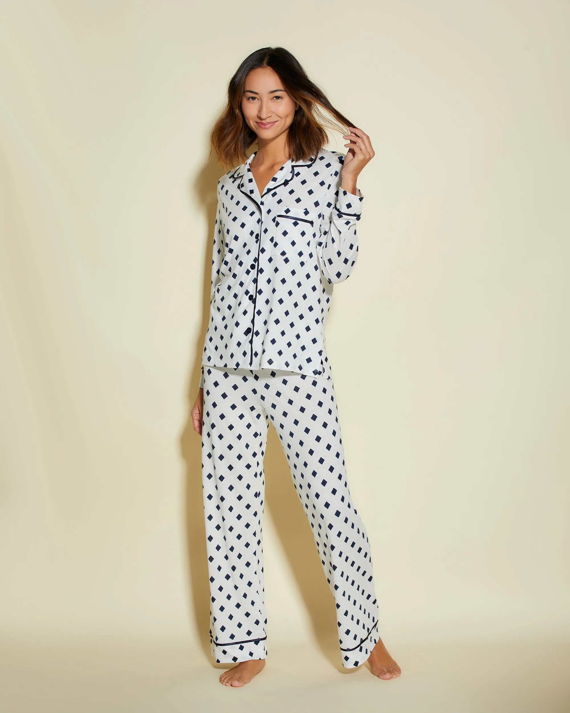 Petite Long Sleeve Top & Pant Pajama Set