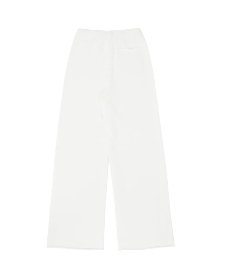 PIV'VEE Cashmere Knit Straight Pants - Pure Ivory
