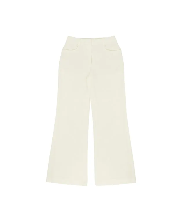 PIV'VEE Comfy Corduroy Trousers - Cloud White