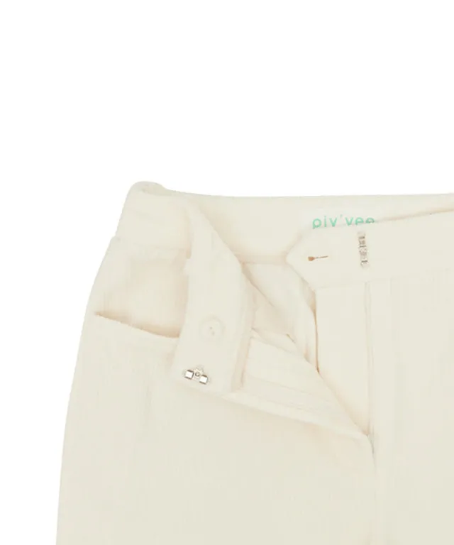 PIV'VEE Comfy Corduroy Trousers - Cloud White