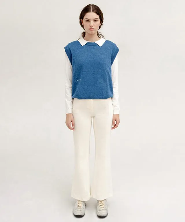 PIV'VEE Comfy Corduroy Trousers - Cloud White