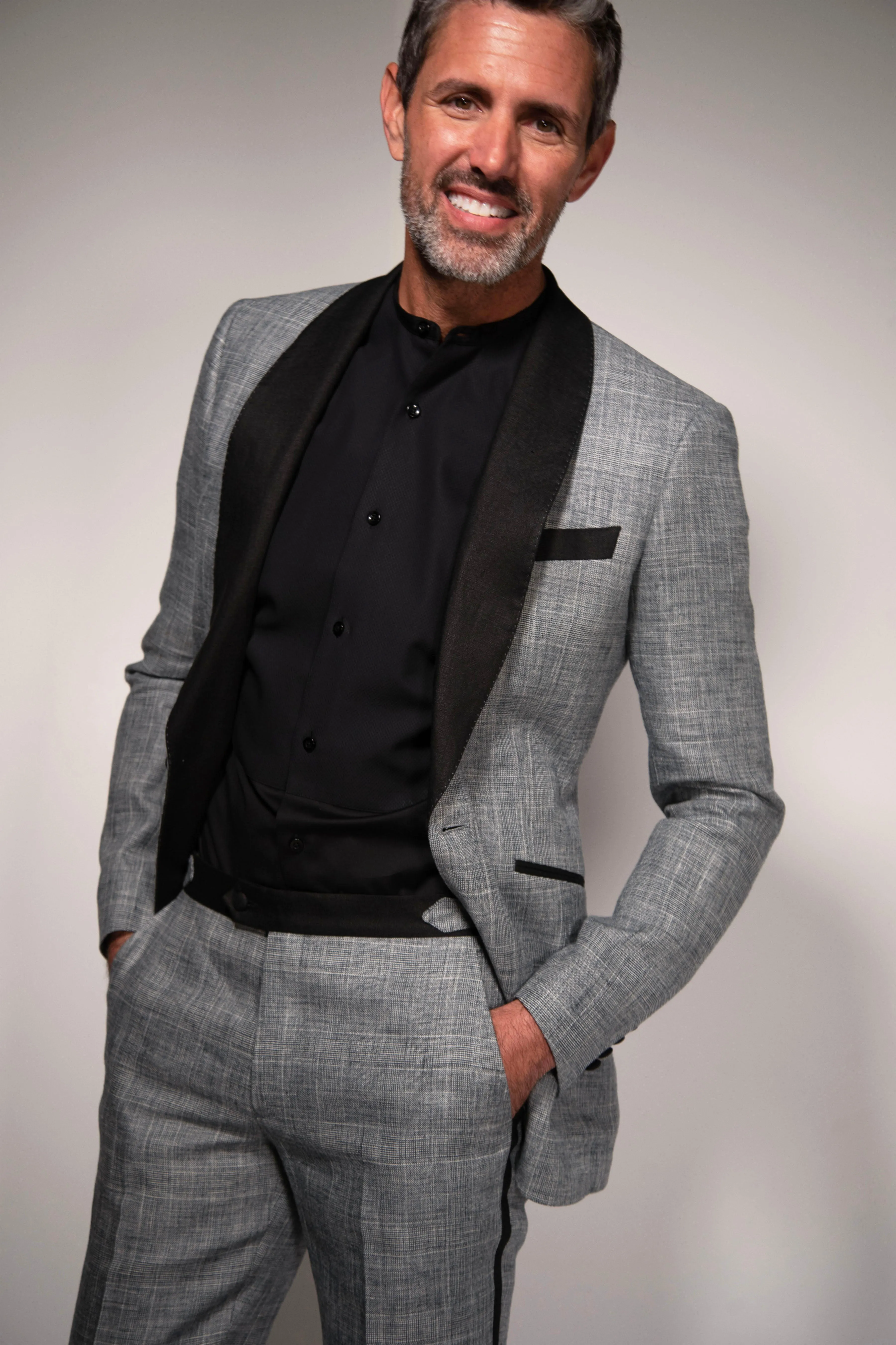 Plaid Linen Tuxedo