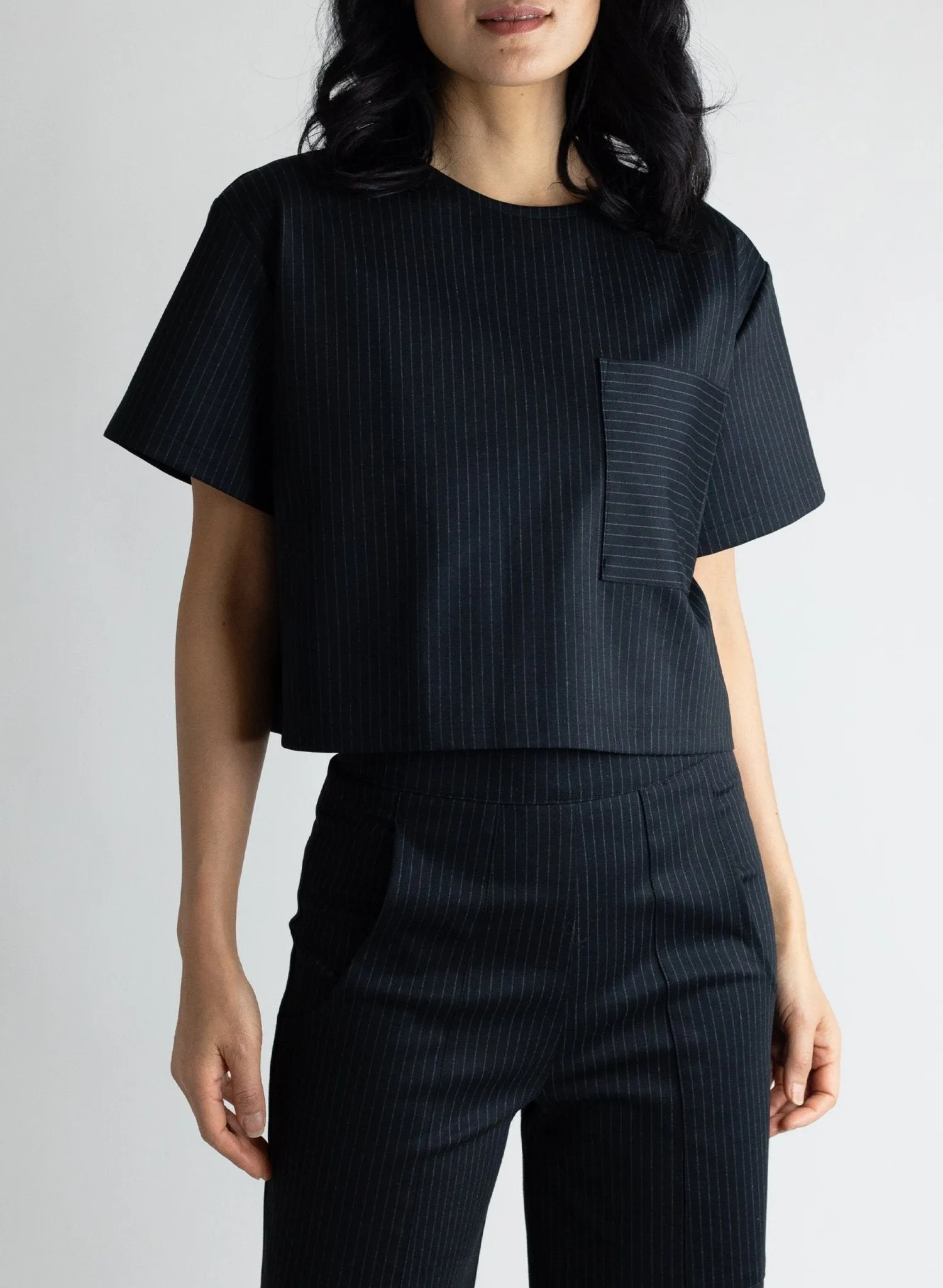 Ponte Tee - Pinstripe