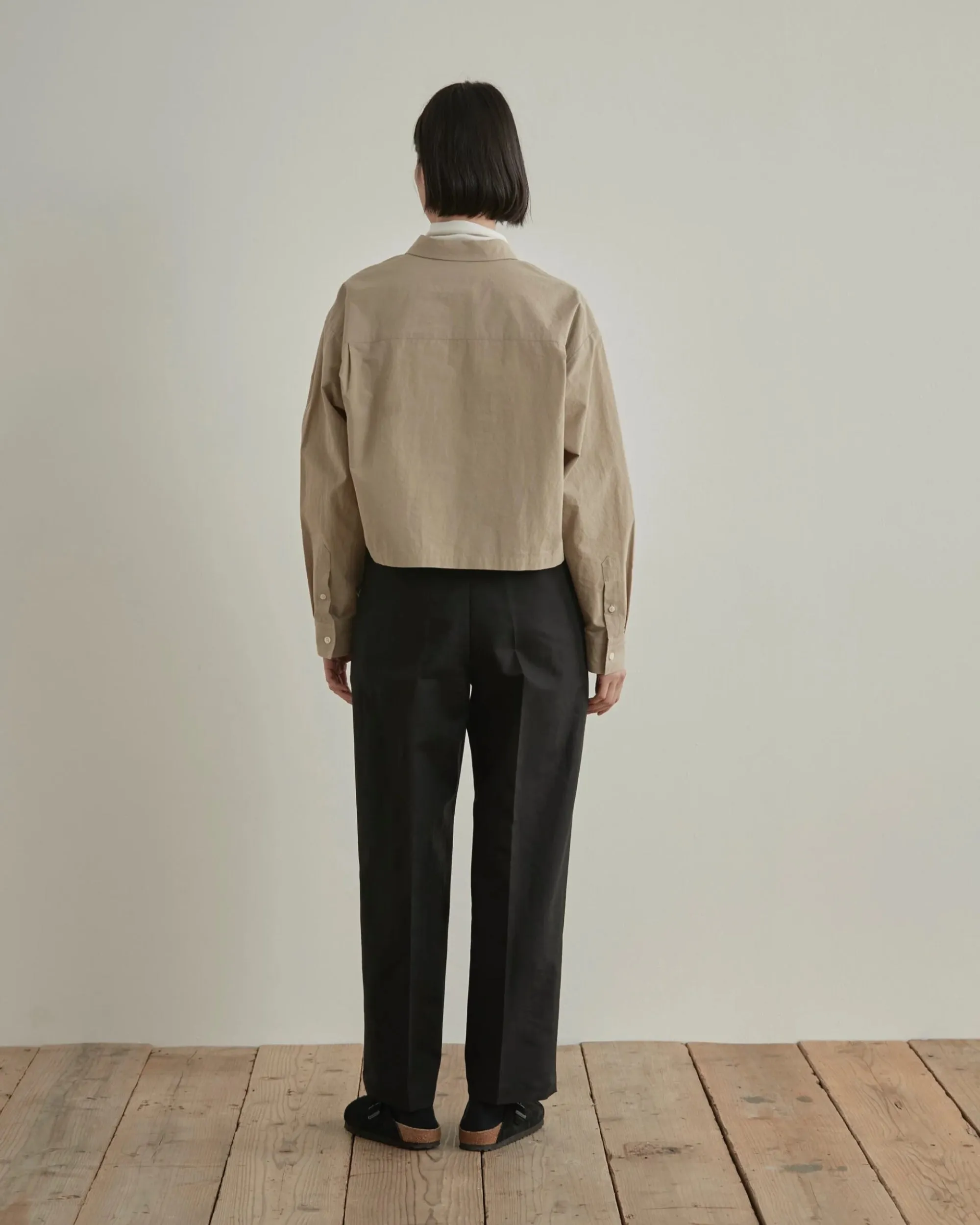 Port 2F Pleated Black Trousers