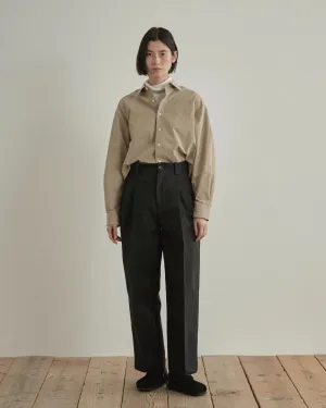 Port 2F Pleated Black Trousers