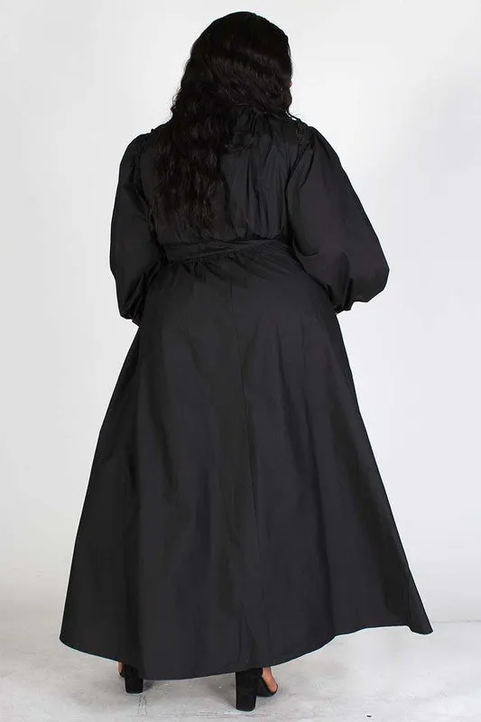 Puff Sleeve Maxi Dress