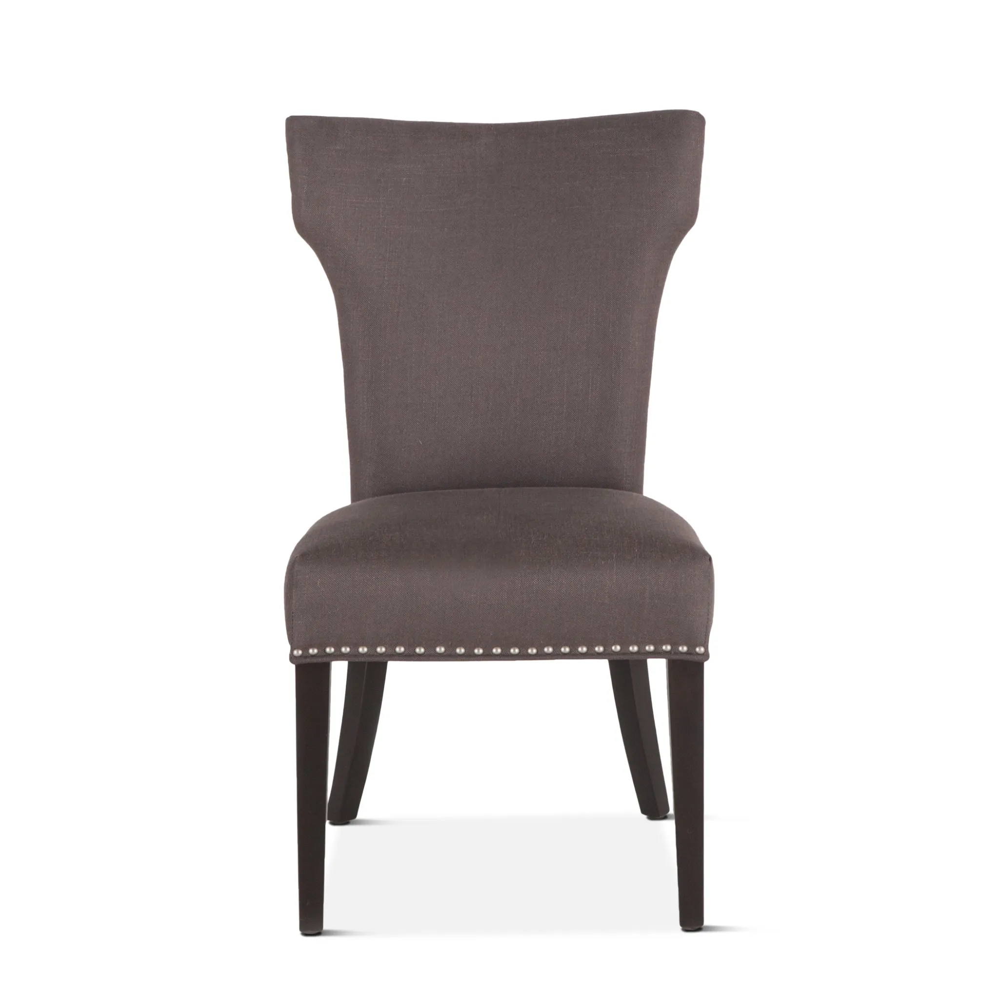 Rebecca Charcoal Gray Dining Chair with Java Leg