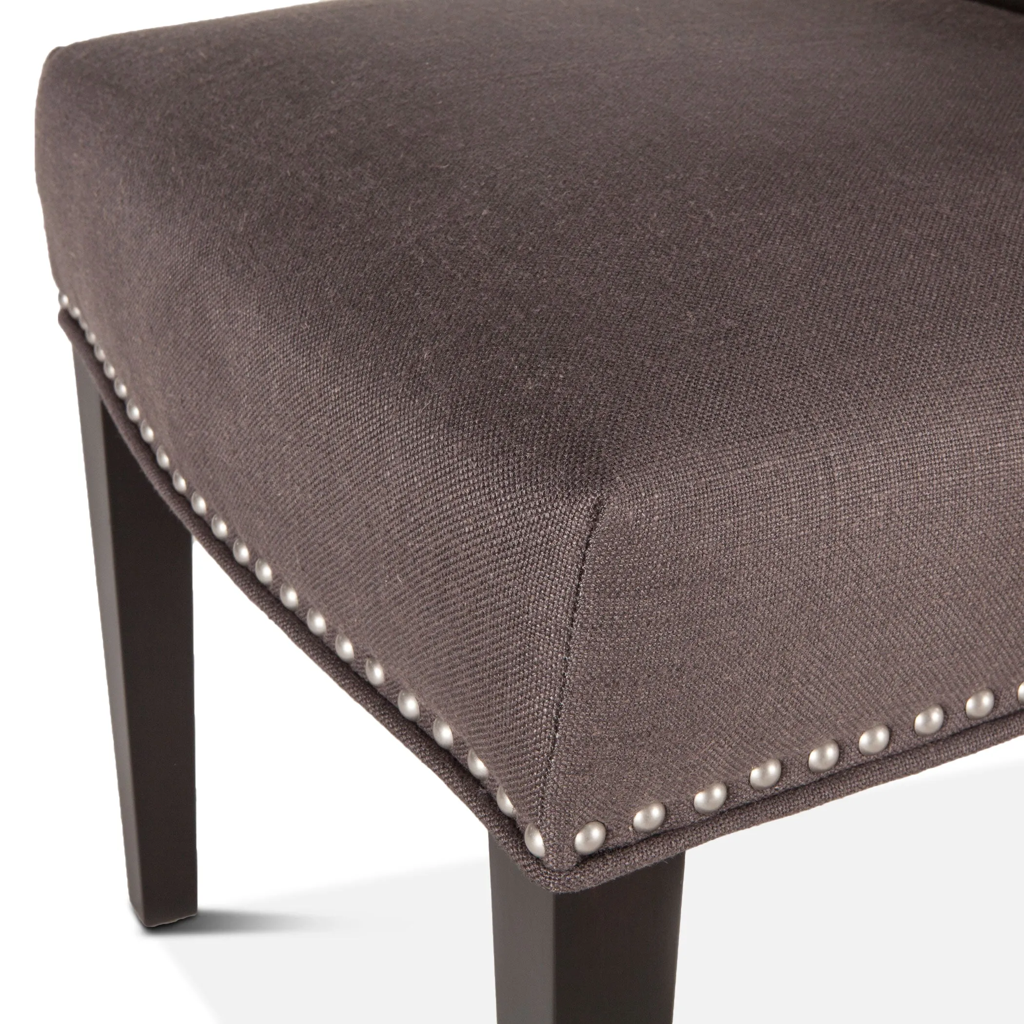 Rebecca Charcoal Gray Dining Chair with Java Leg