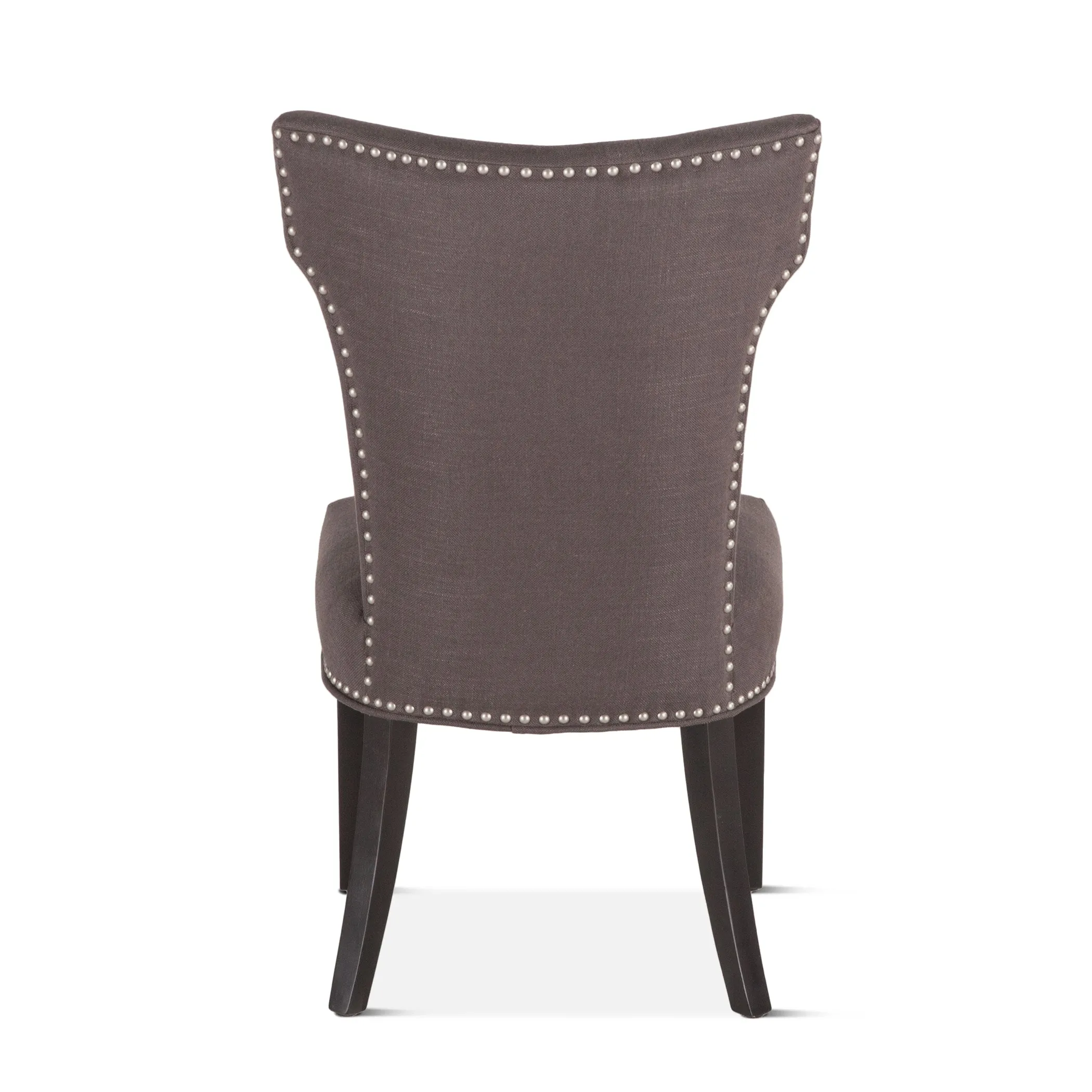 Rebecca Charcoal Gray Dining Chair with Java Leg