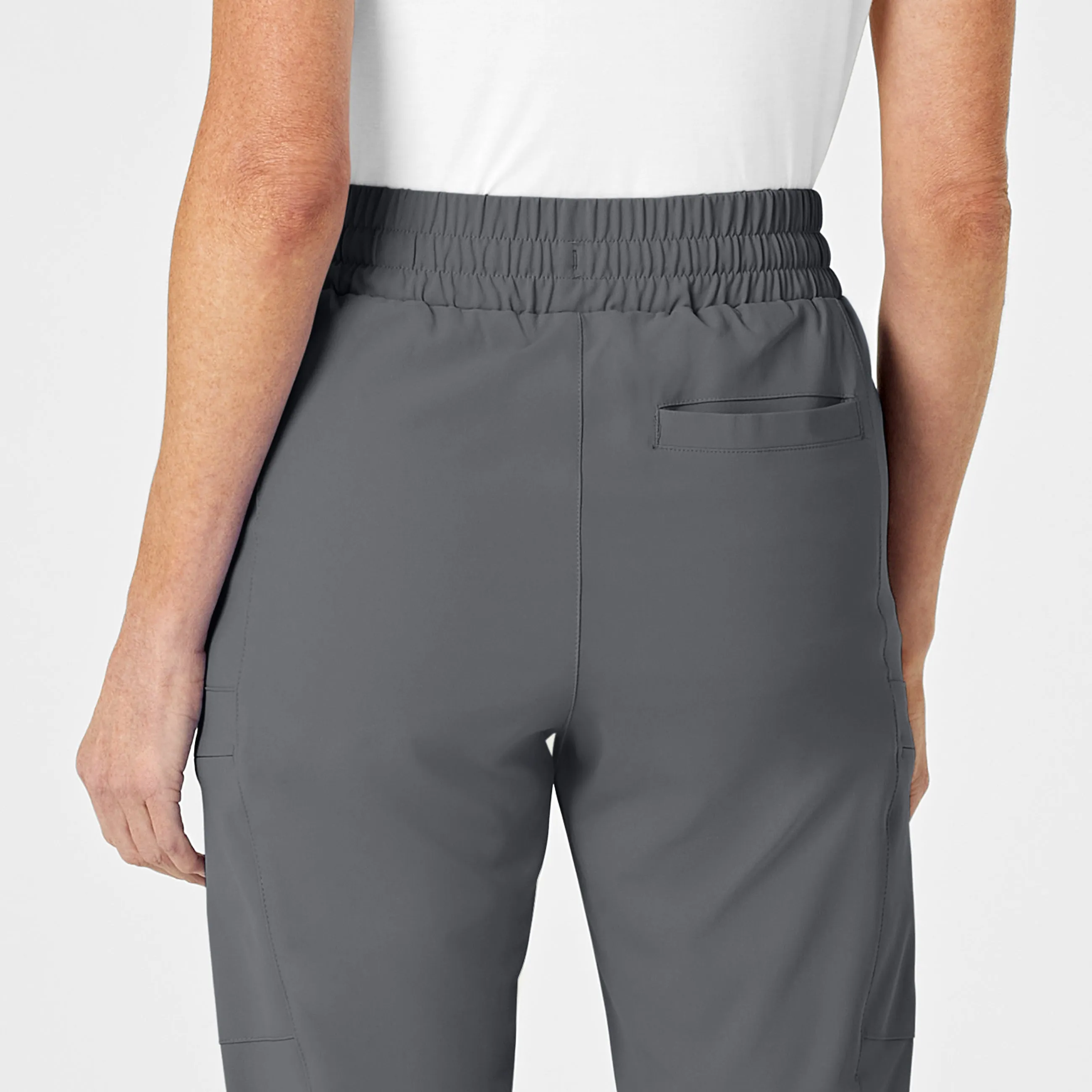 RENEW 5334 High Waist Slim Leg Scrub Pants Pewter