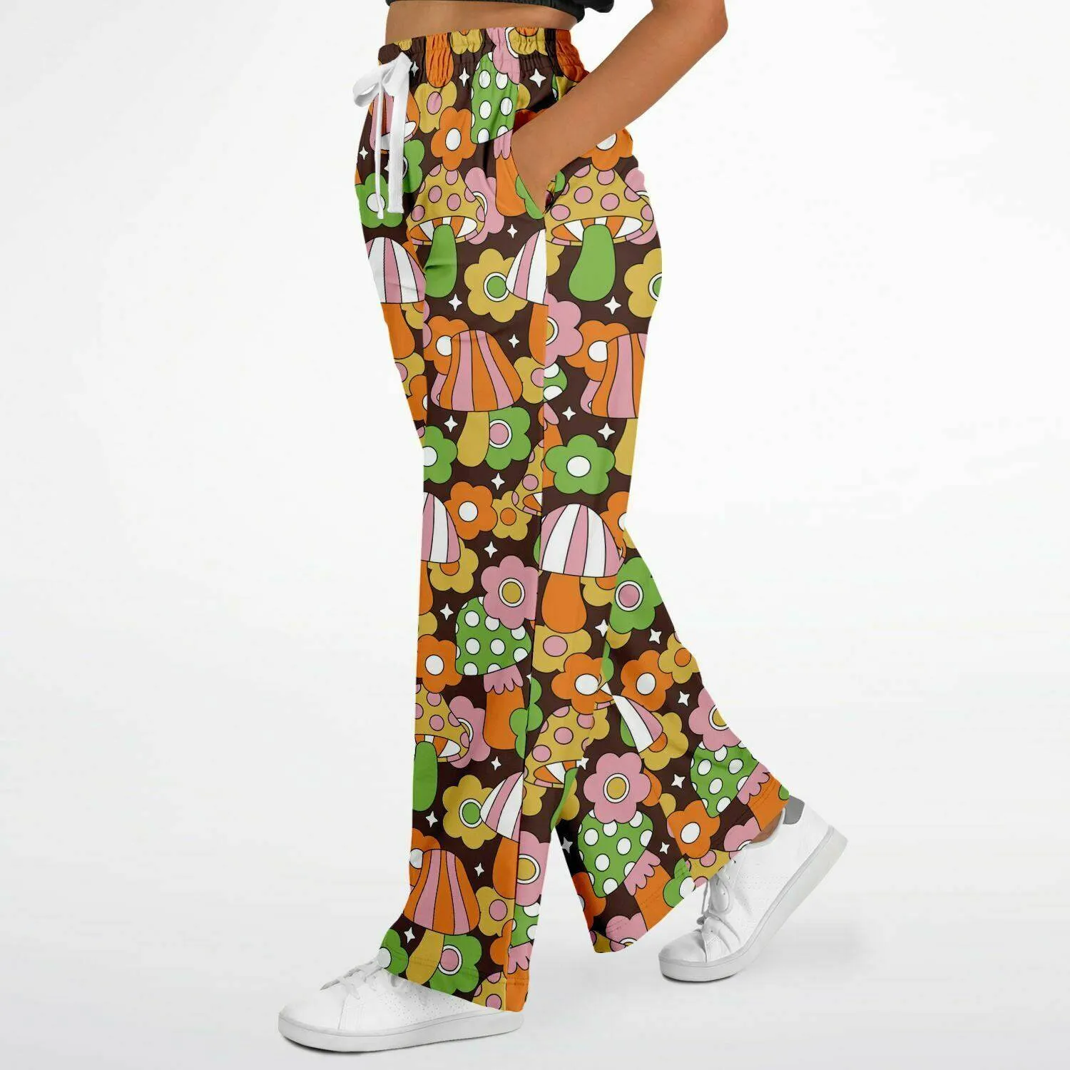 Retro Fungi Love Flare Pants