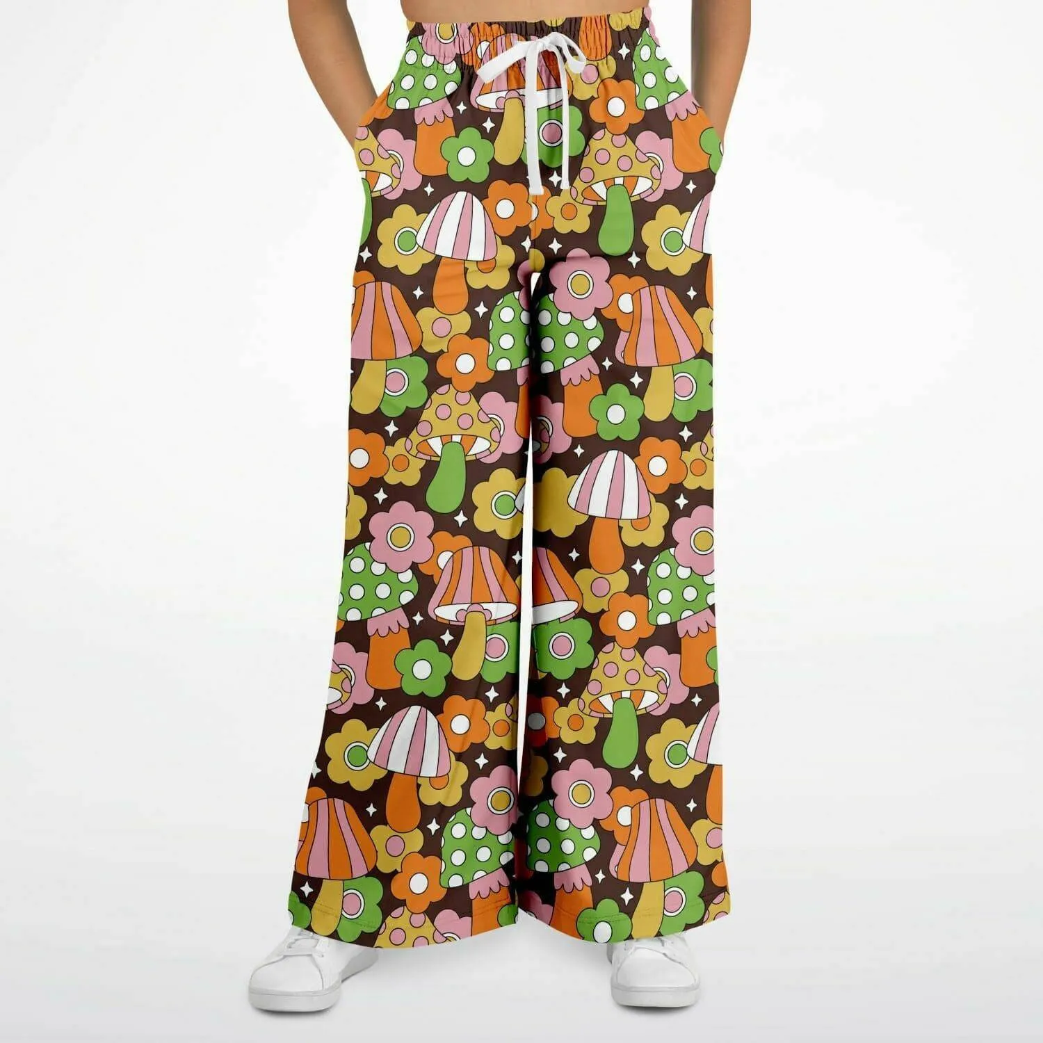 Retro Fungi Love Flare Pants