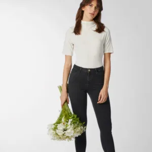 Rich & Royal High Waist Satin Jean