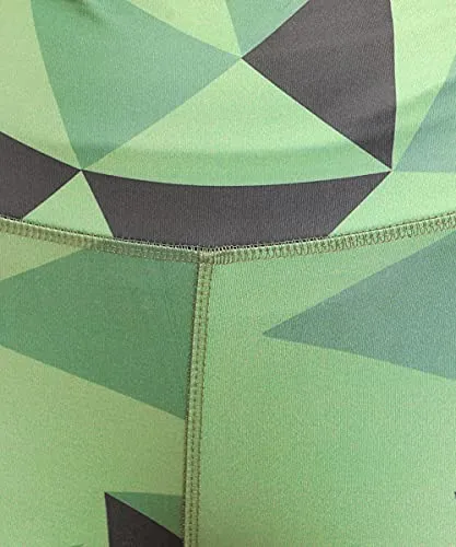 Rock Paper Scissors Premium Gym wear/Active Wear Tights Strechable Leggings Yoga Pants Gym Tight Geometric Green