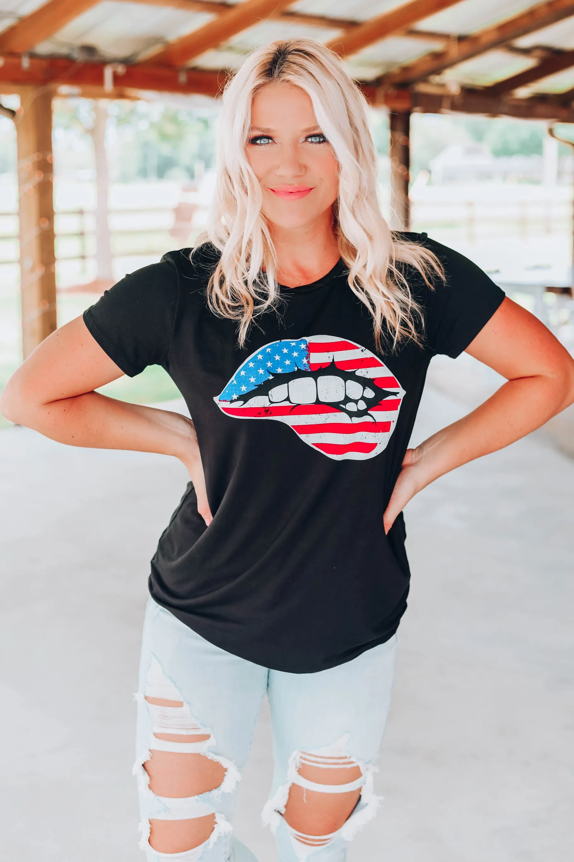 Rockin' The Red White & Blue Graphic Tee