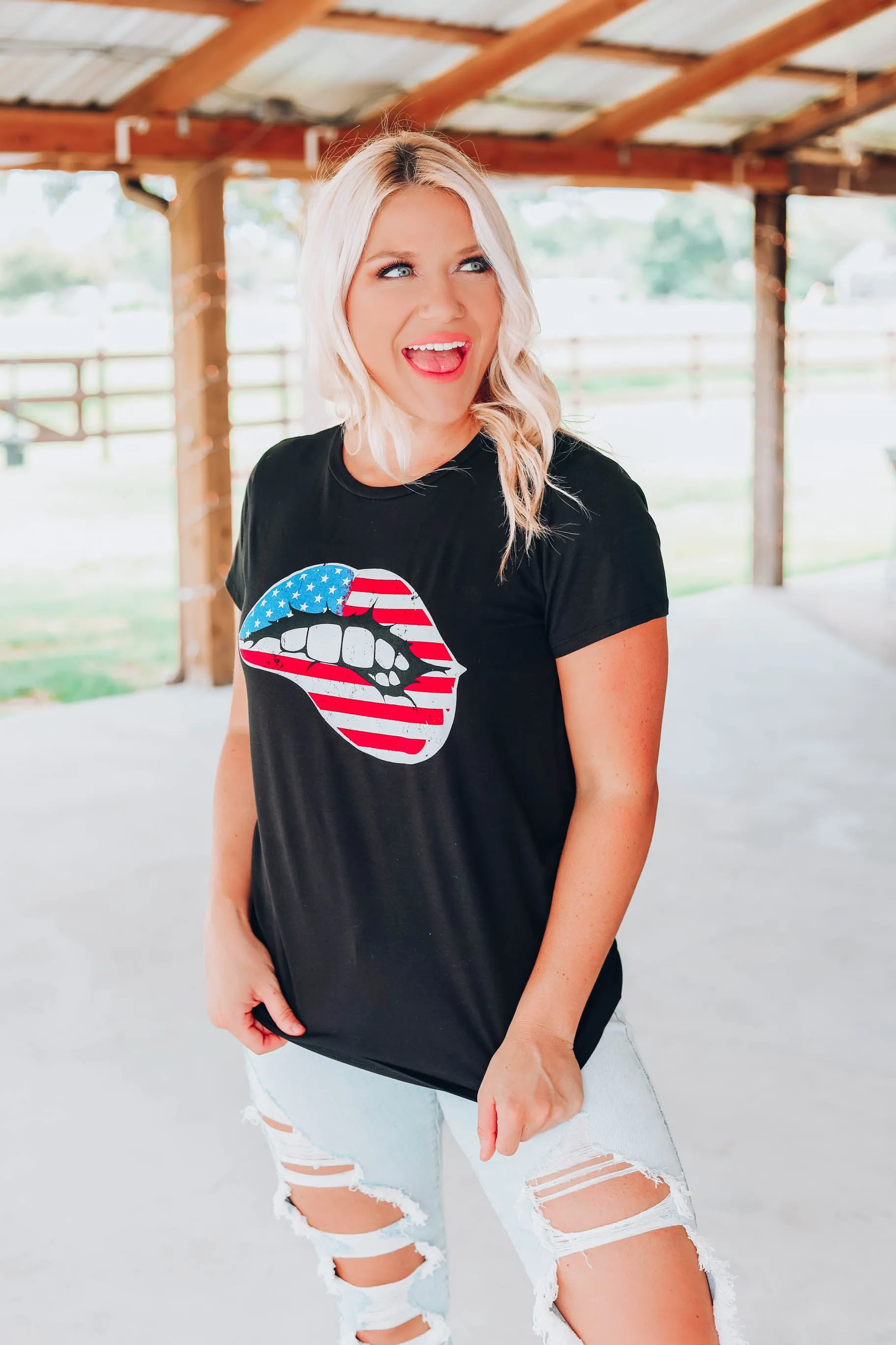 Rockin' The Red White & Blue Graphic Tee