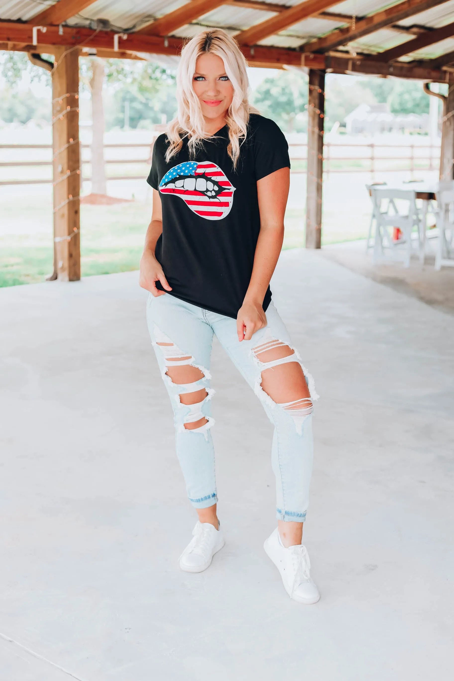 Rockin' The Red White & Blue Graphic Tee