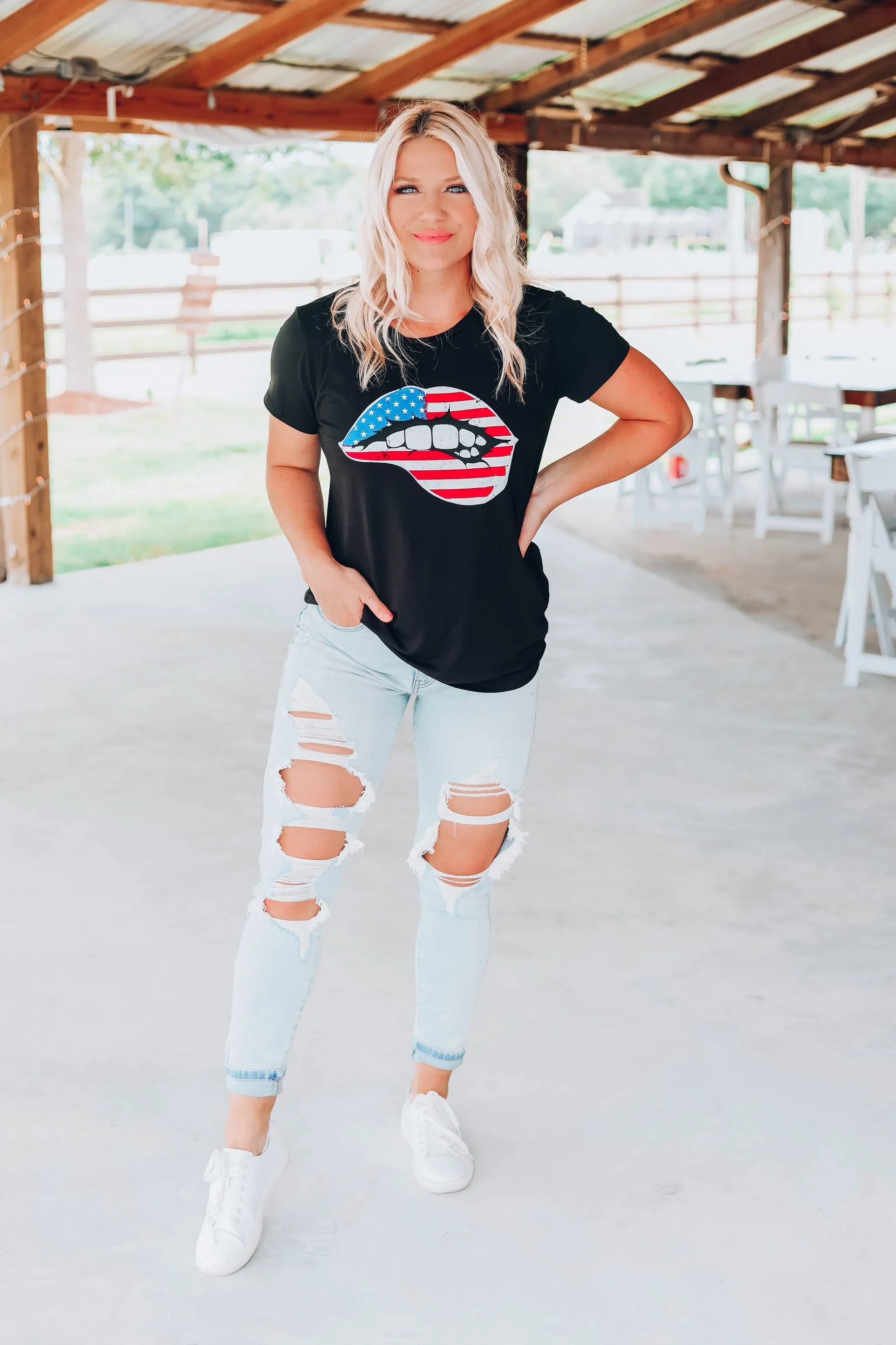 Rockin' The Red White & Blue Graphic Tee
