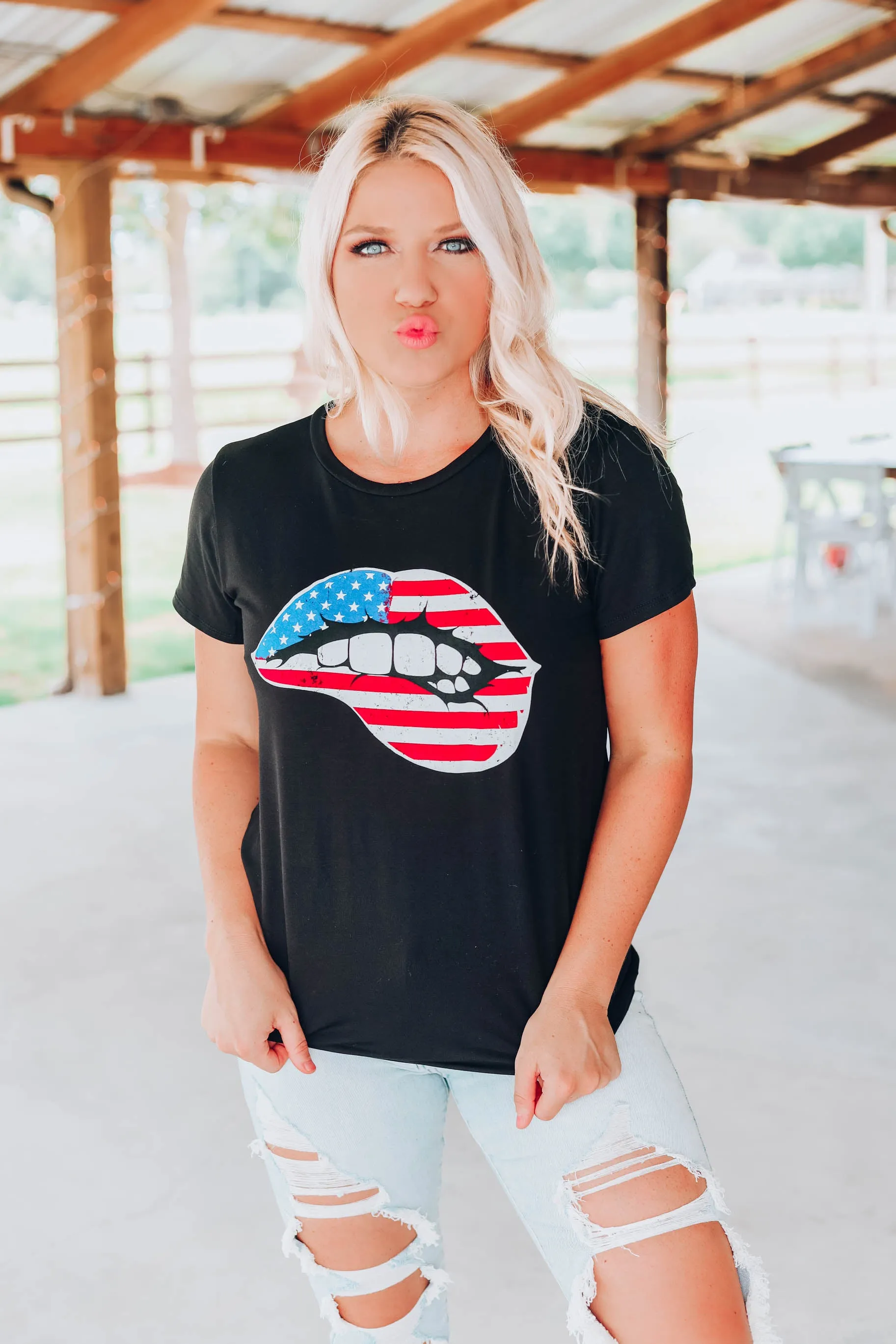 Rockin' The Red White & Blue Graphic Tee