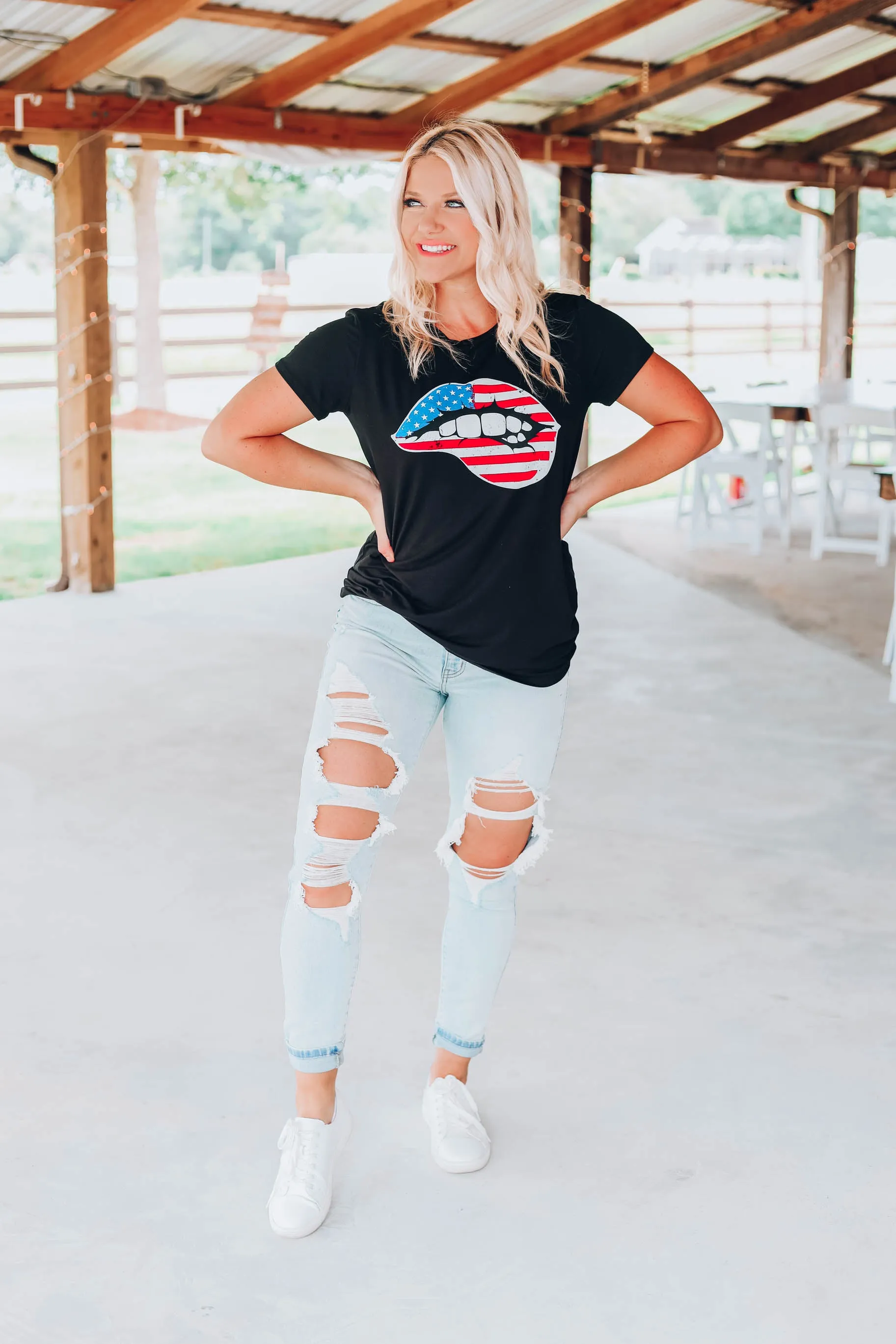 Rockin' The Red White & Blue Graphic Tee