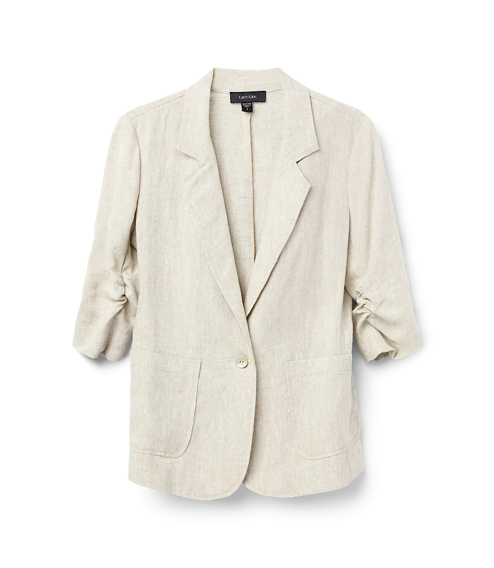 Ruched Sleeve Jacket