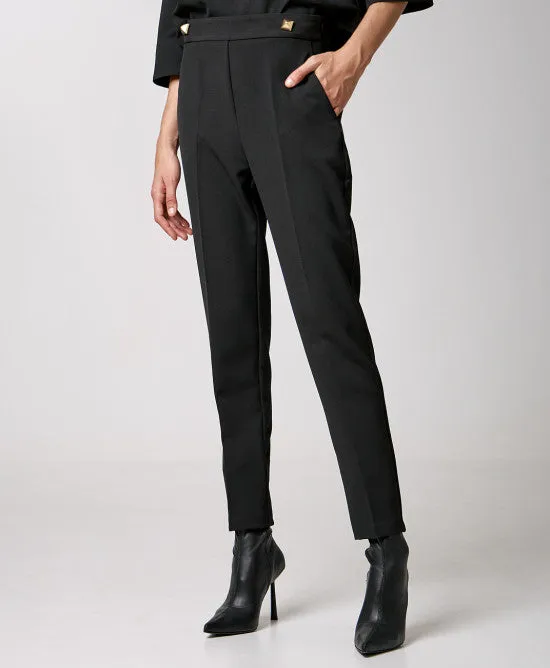 SALE Straight Leg Studded Pants Black