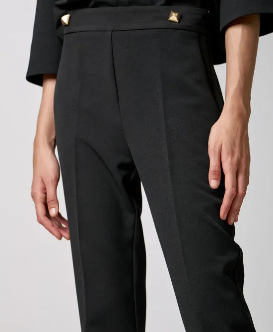 SALE Straight Leg Studded Pants Black