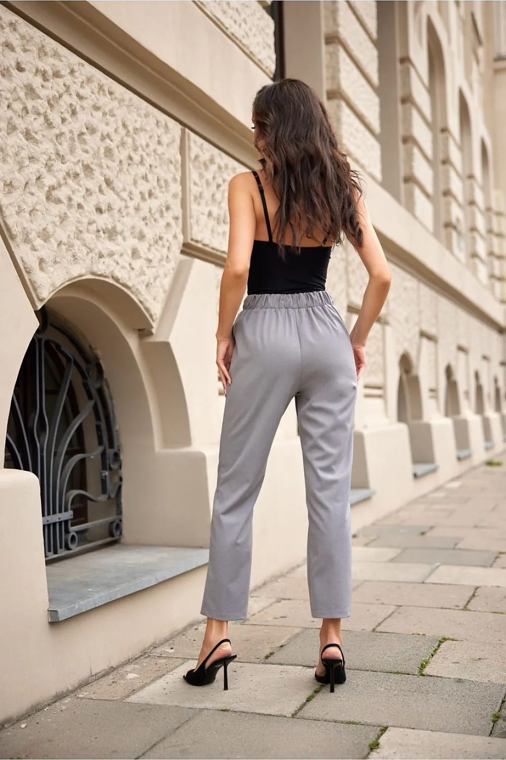 Sewn-In Elastic Waist Trousers
