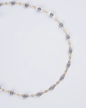 silver bead bracelet - yellow gold