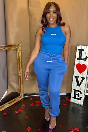 SLEEVLESS BODYSUIT JOGGER