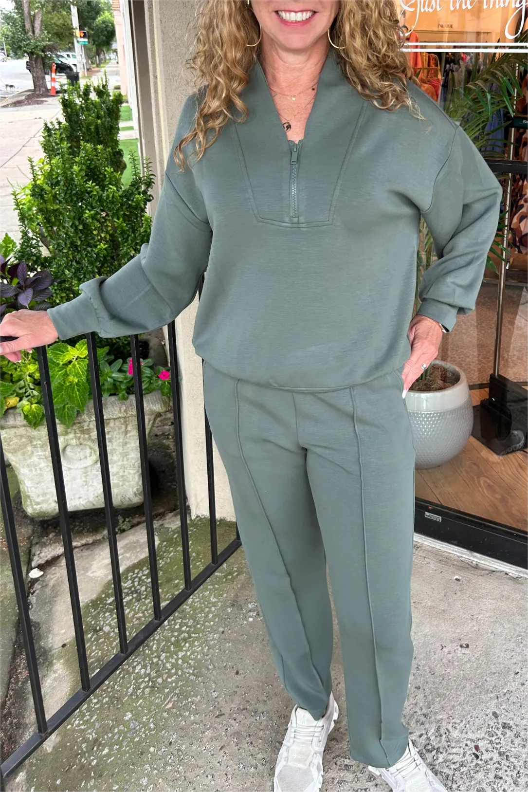 Solid Color Sports Casual Suit