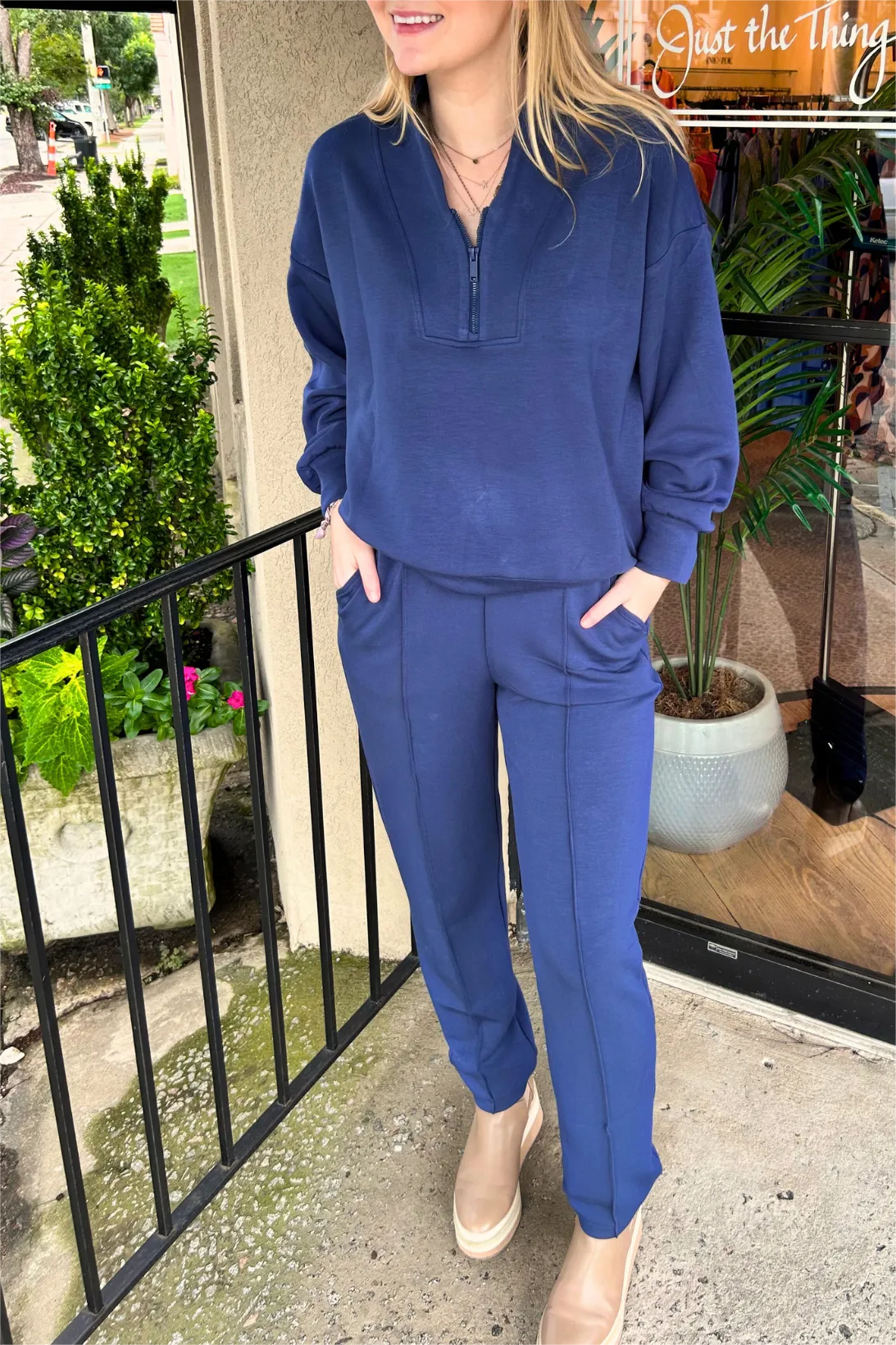 Solid Color Sports Casual Suit