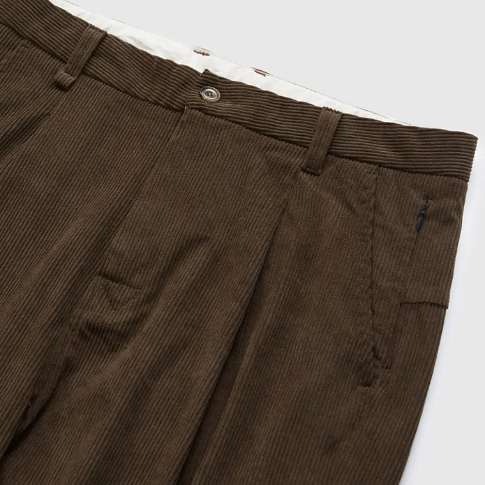 Solid Color Straight Corduroy Sweatpants