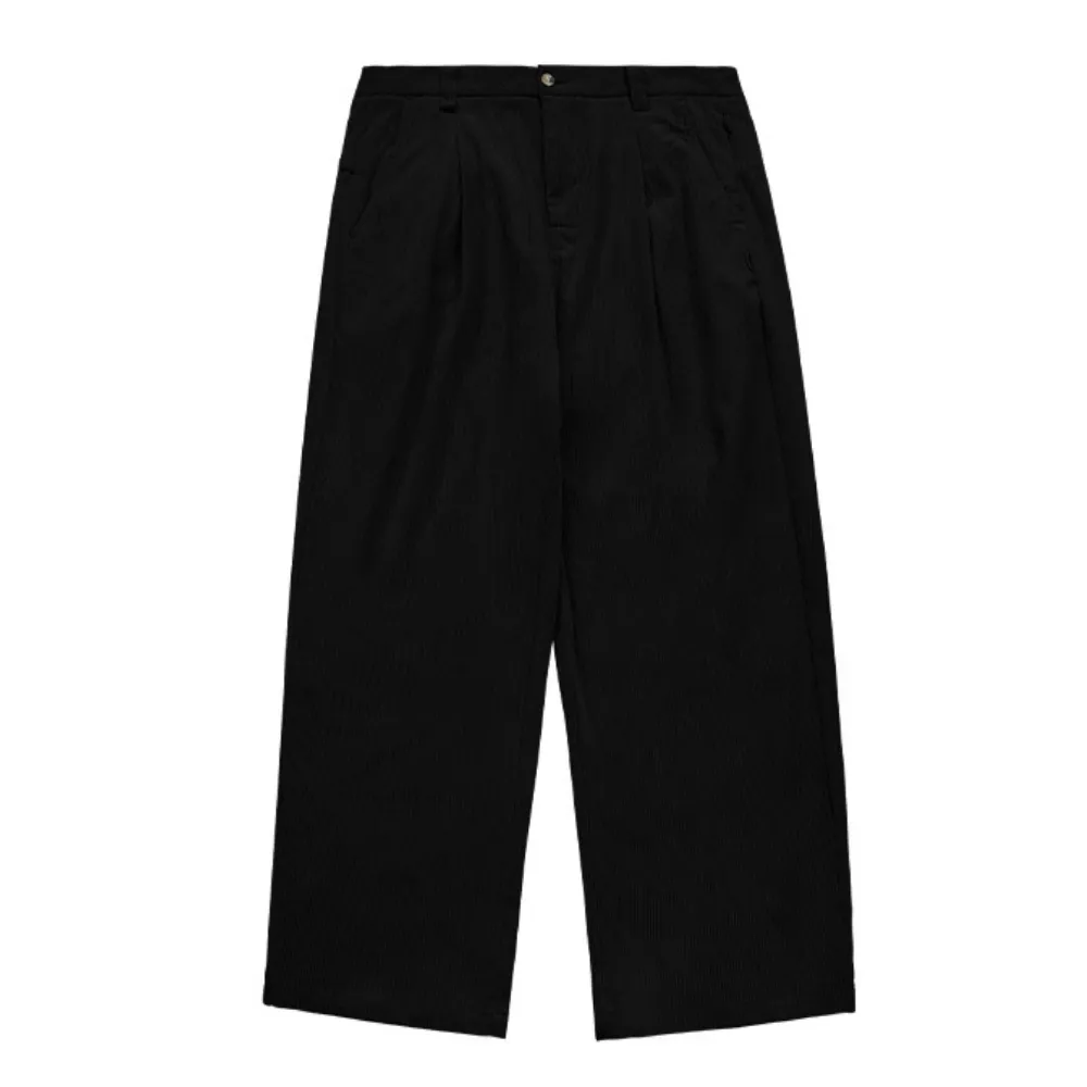 Solid Color Straight Corduroy Sweatpants