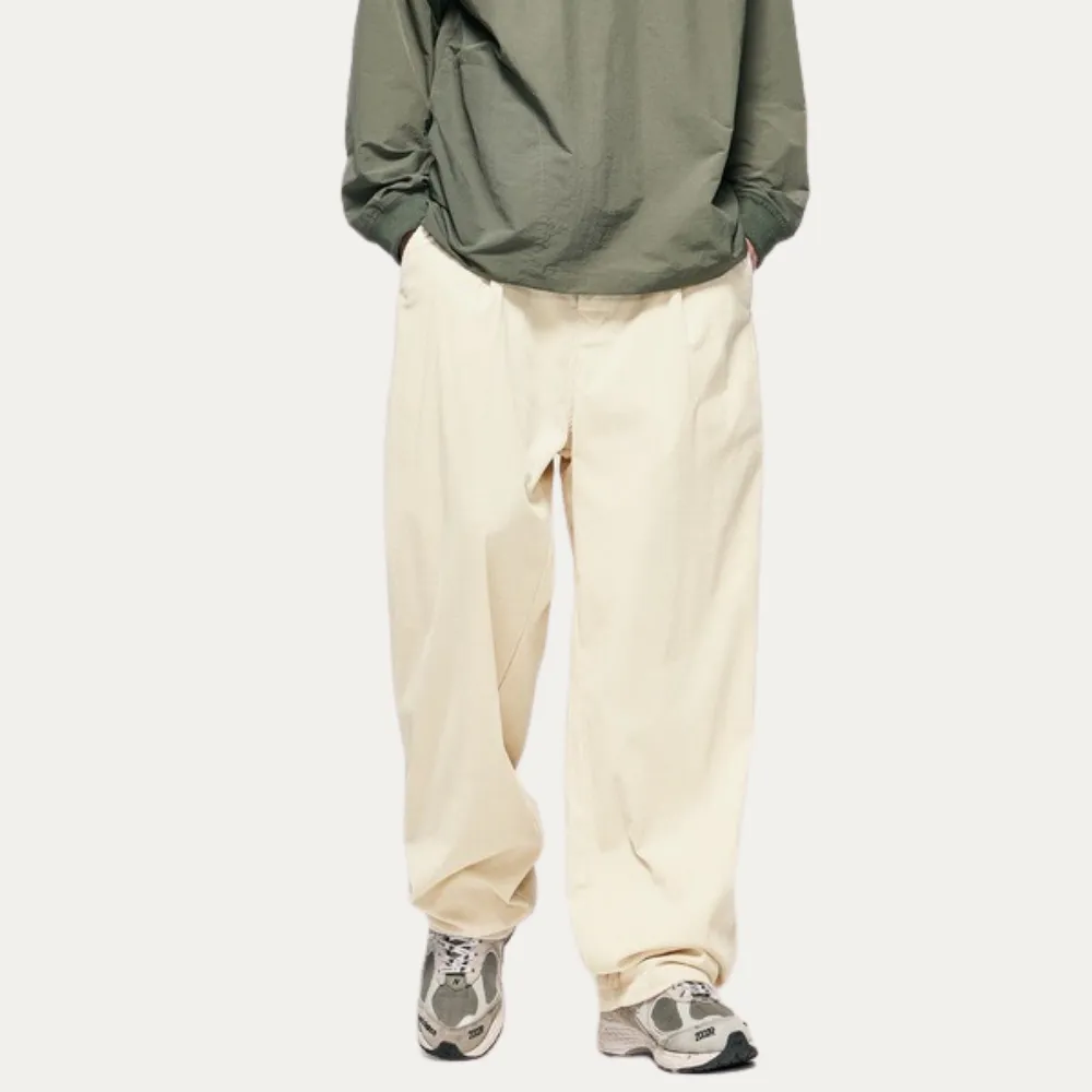 Solid Color Straight Corduroy Sweatpants