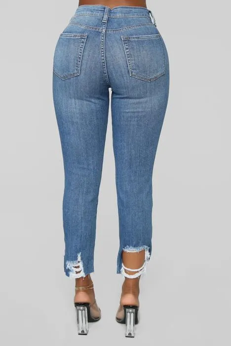Solid Denim Distressed bell bottom Light JEAN bell bottom distressed
