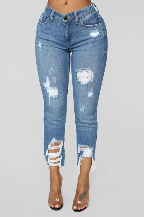 Solid Denim Distressed bell bottom Light JEAN bell bottom distressed