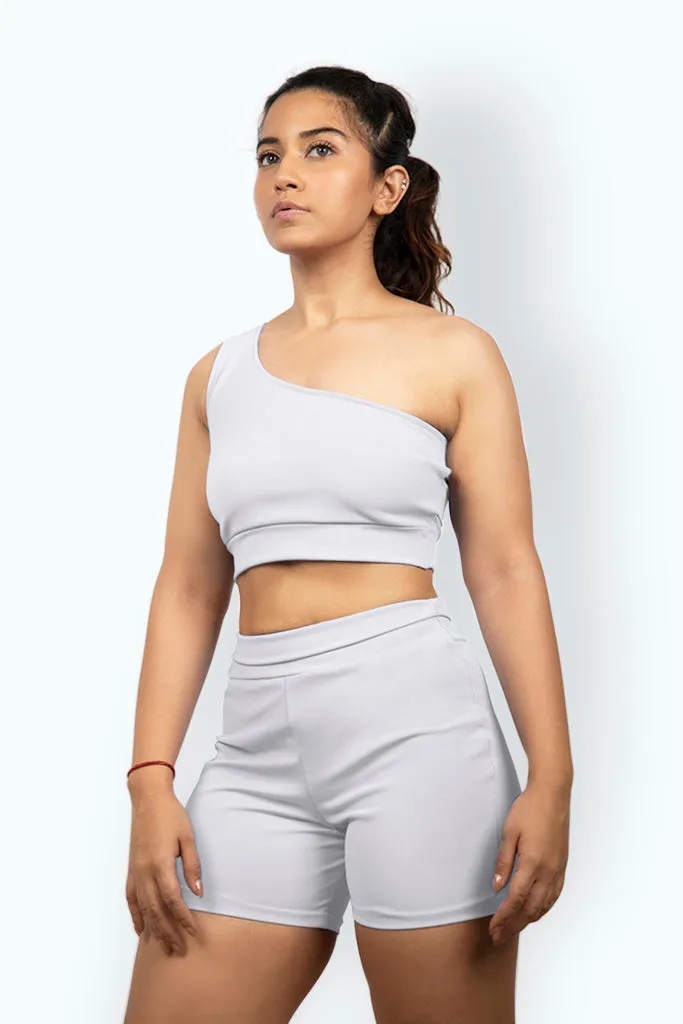 Sonic Q Off Shoulder Tank Top with Back Cuts
