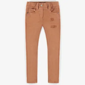 Souris Mini Girl's Super Skinny Twill Pants | Brown