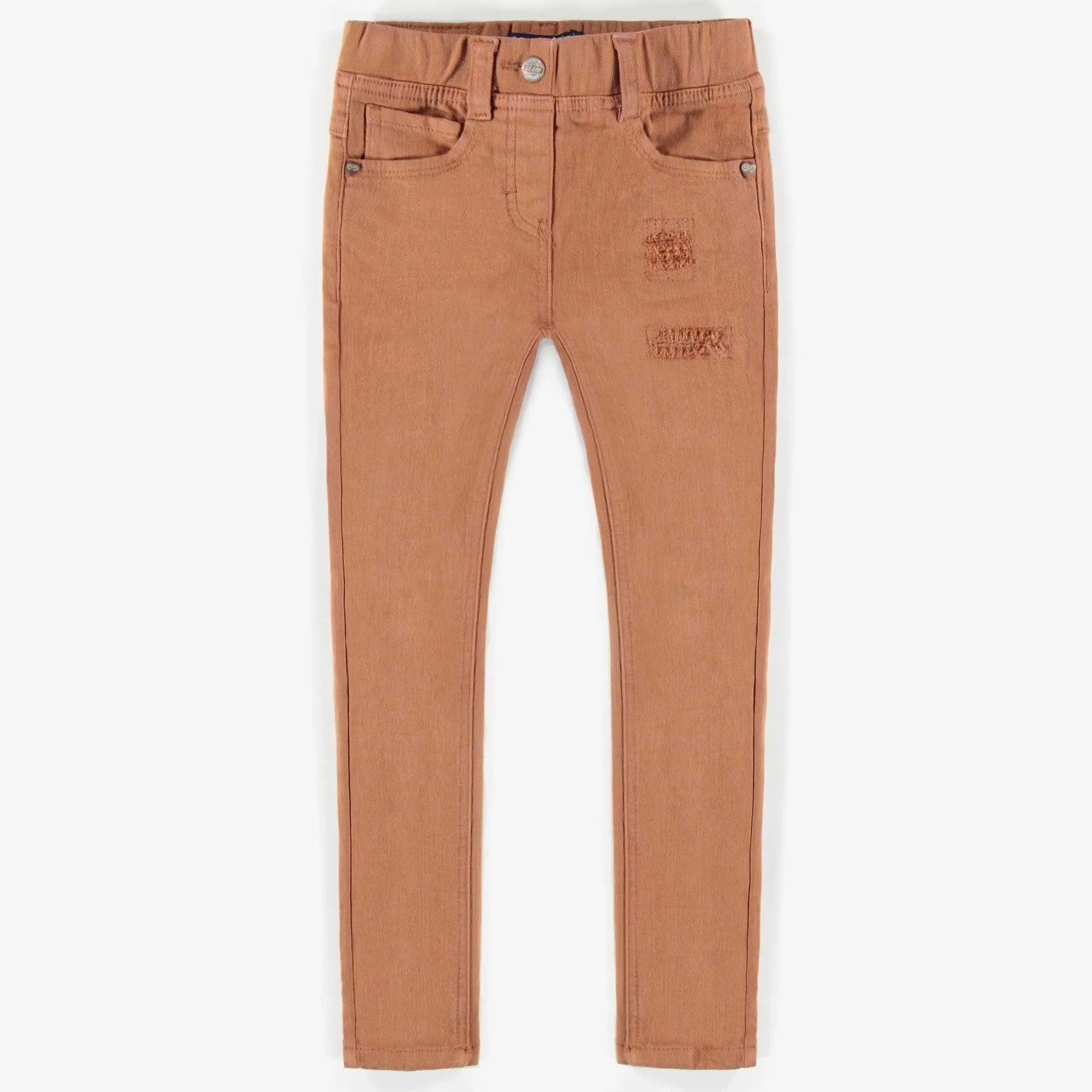 Souris Mini Girl's Super Skinny Twill Pants | Brown