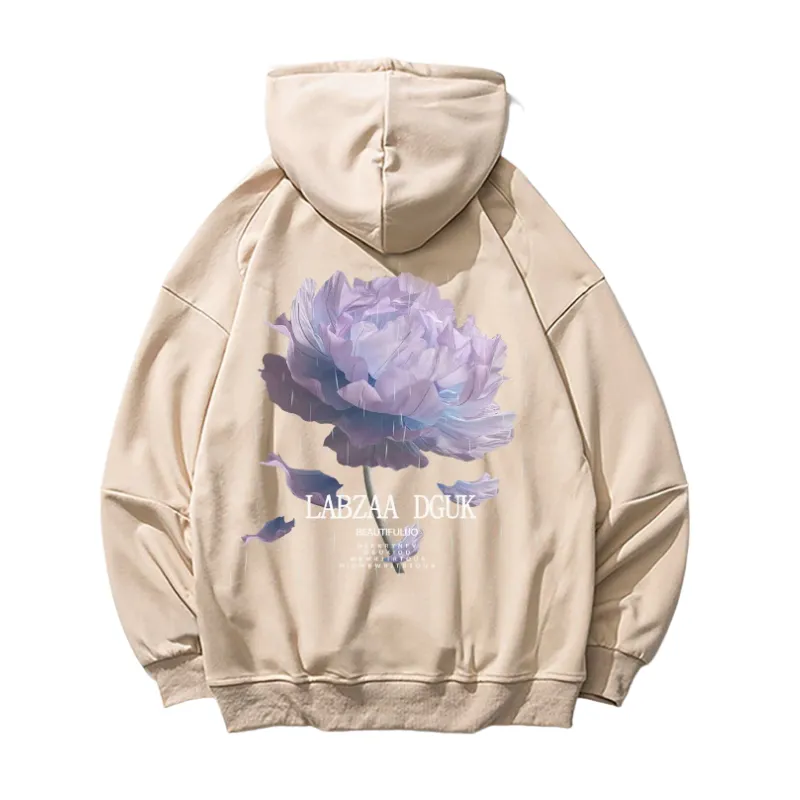 Street Oversize Rose Graphic Hoodie