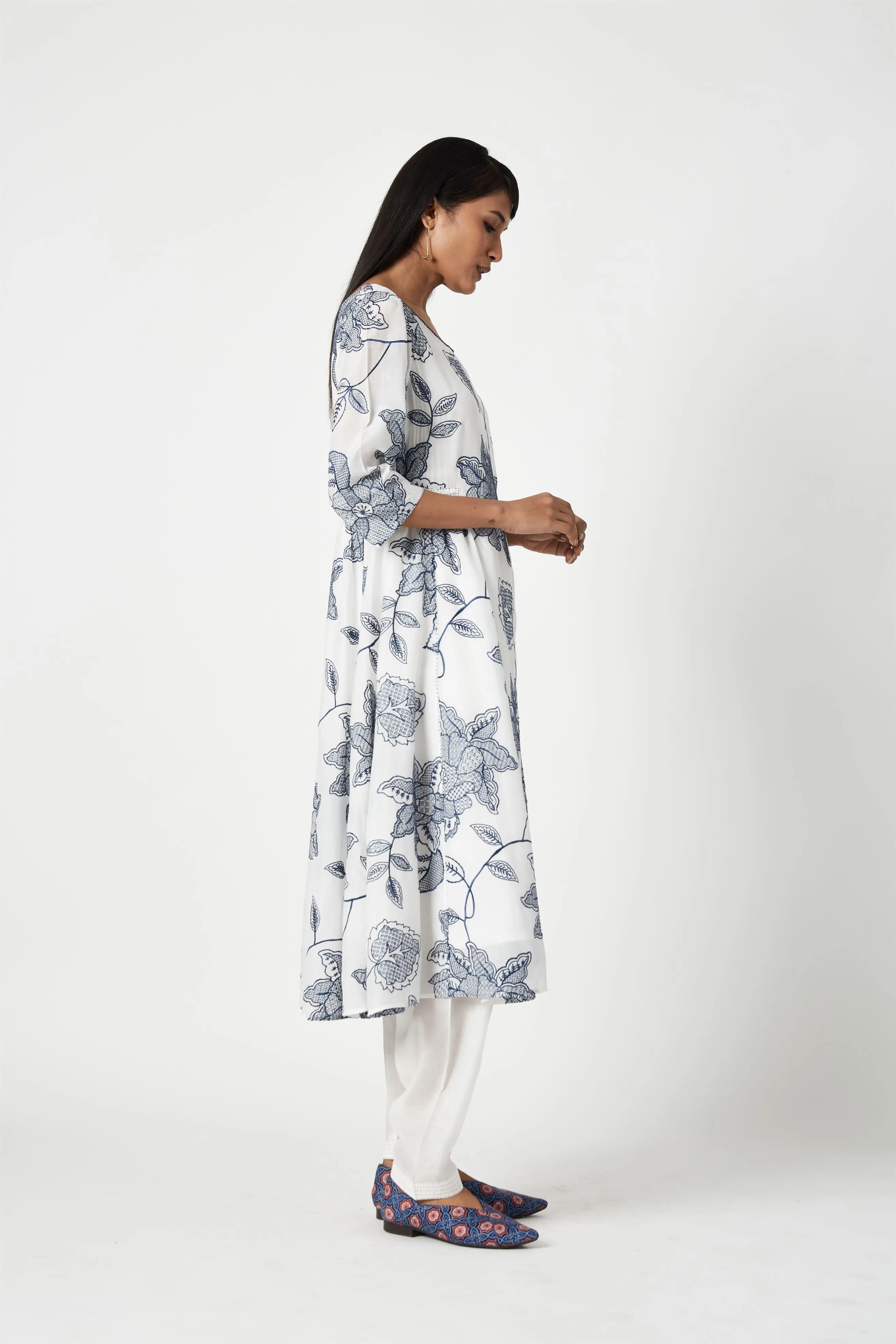 Summer Kurta Set Modal Muslin Embroidered-Fashion Edit Java 3-9JV-108A-Payal Pratap