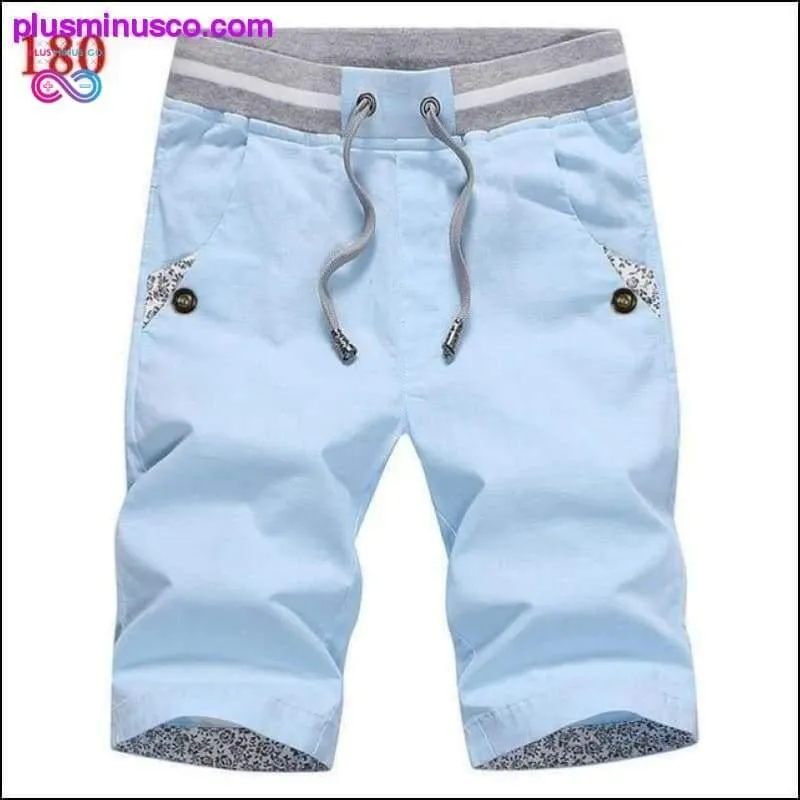 Summer solid casual men cargo plus size 4XL Beach