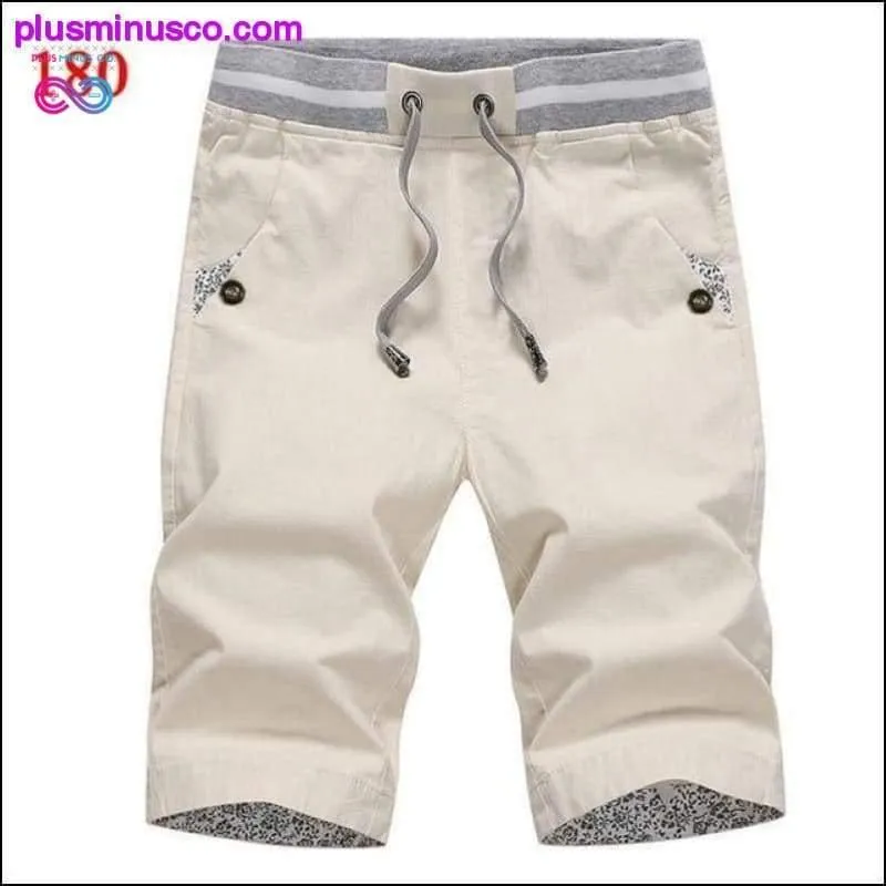 Summer solid casual men cargo plus size 4XL Beach