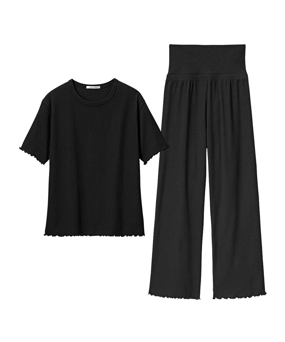 Summer Waffle with a Belly Warmer Top and Bottom set