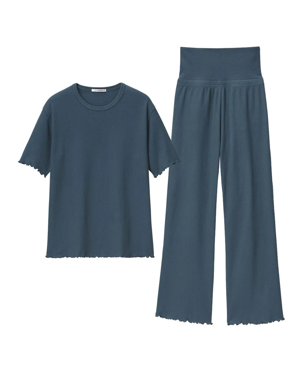 Summer Waffle with a Belly Warmer Top and Bottom set