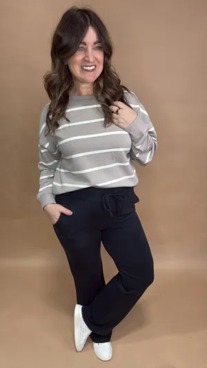 Take a Dive Wide Leg Pant in Black