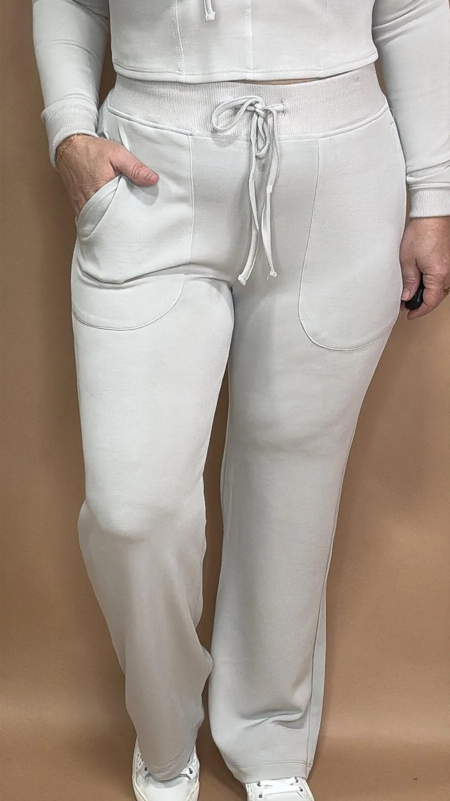 Take a Dive Wide Leg Pant in Grey