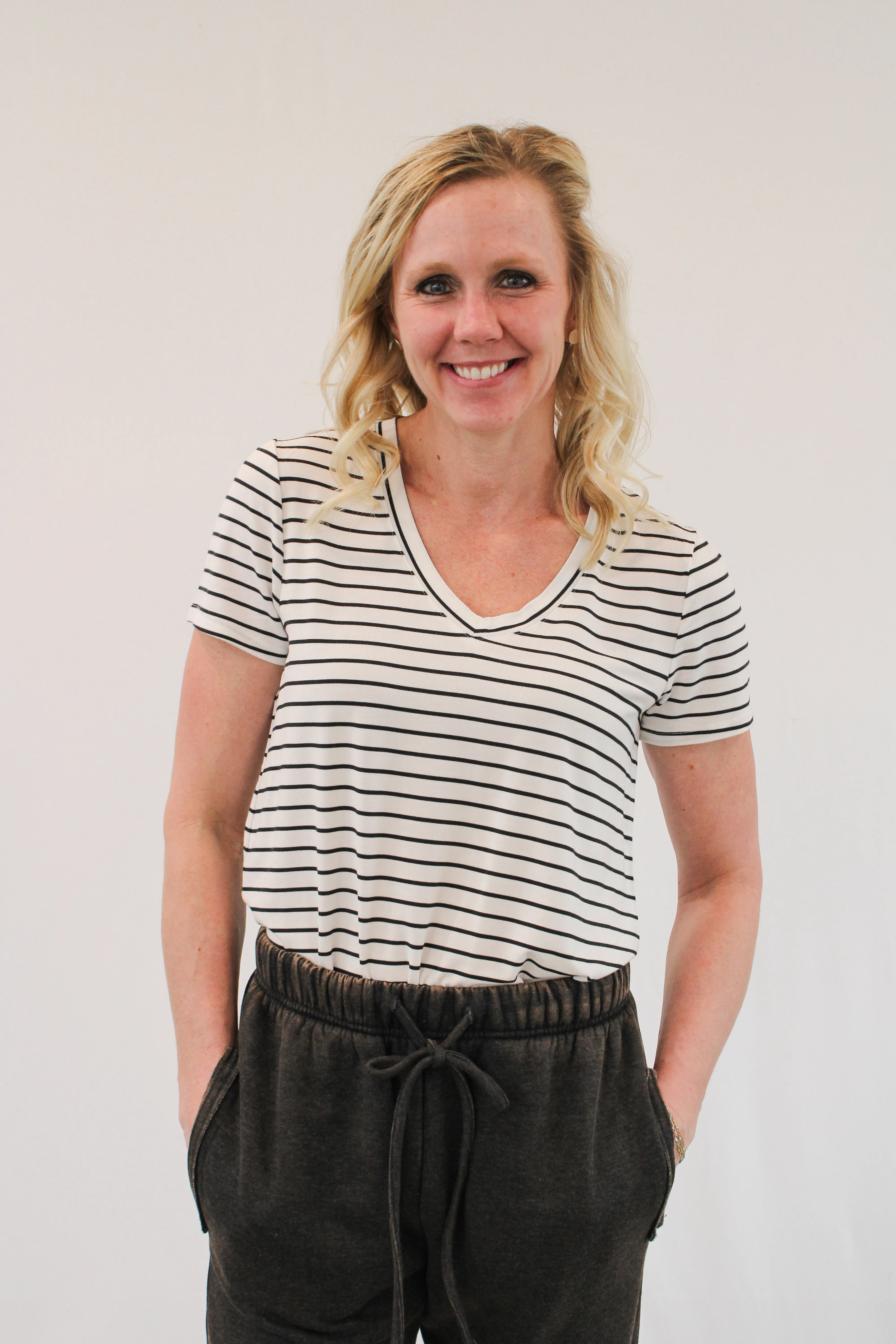 TATIANA VNECK BASIC TOP MULTIPLE COLOR OPTIONS