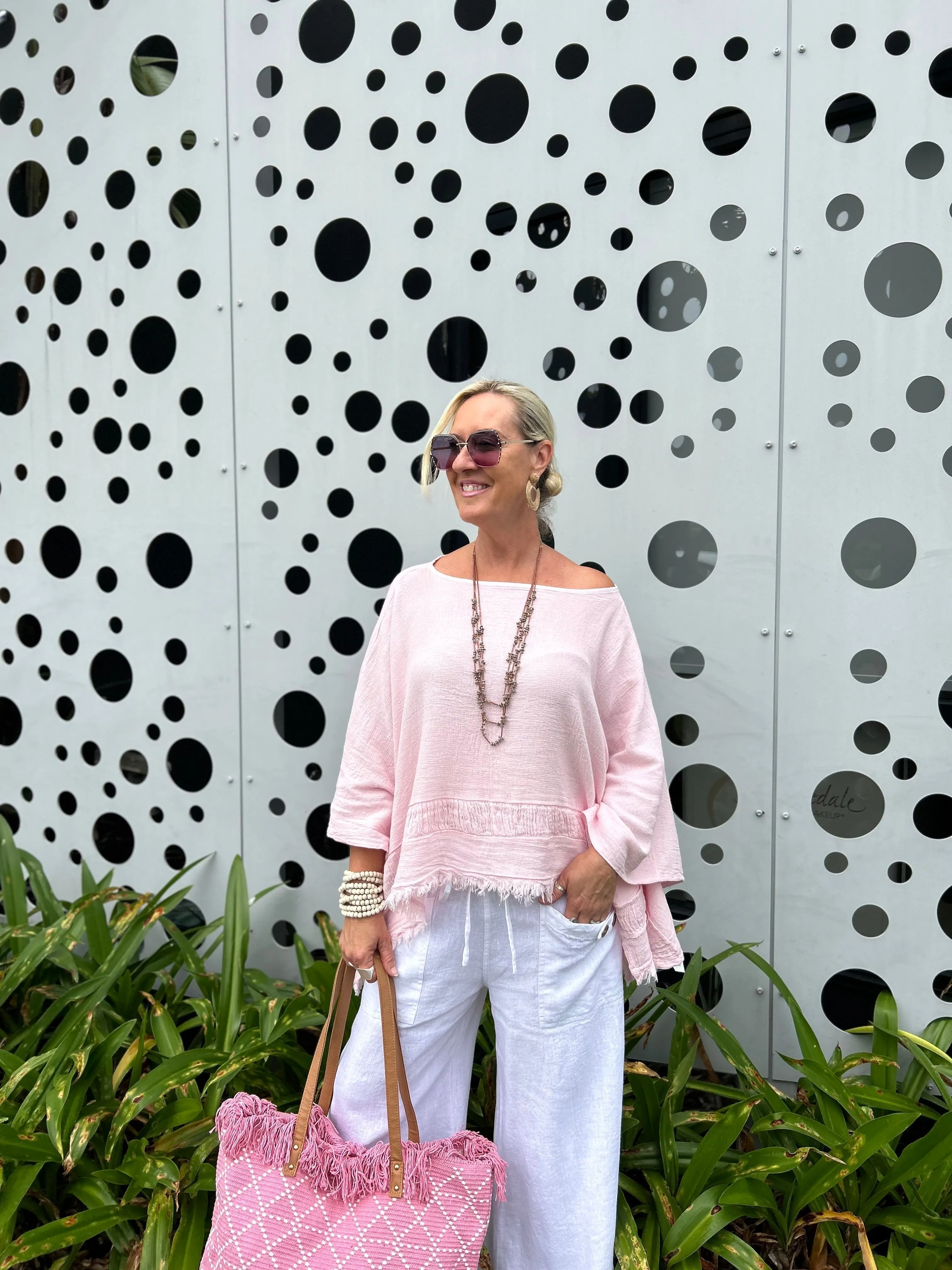 Teegan Linen Top in Tutu